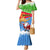 Custom Eritrea Christmas Mermaid Dress Santa Claus With Dromedary Camel - Wonder Print Shop