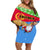 Custom Eritrea Christmas Off Shoulder Short Dress Santa Claus With Dromedary Camel - Wonder Print Shop