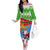 Custom Eritrea Christmas Off The Shoulder Long Sleeve Dress Santa Claus With Dromedary Camel - Wonder Print Shop