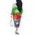 Custom Eritrea Christmas Off The Shoulder Long Sleeve Dress Santa Claus With Dromedary Camel - Wonder Print Shop