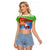 Custom Eritrea Christmas Raglan Cropped T Shirt Santa Claus With Dromedary Camel - Wonder Print Shop