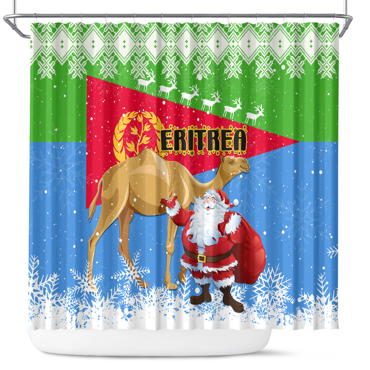 custom-eritrea-christmas-shower-curtain-santa-claus-with-dromedary-camel