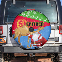 Custom Eritrea Christmas Spare Tire Cover Santa Claus With Dromedary Camel - Wonder Print Shop