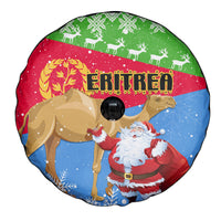 Custom Eritrea Christmas Spare Tire Cover Santa Claus With Dromedary Camel - Wonder Print Shop