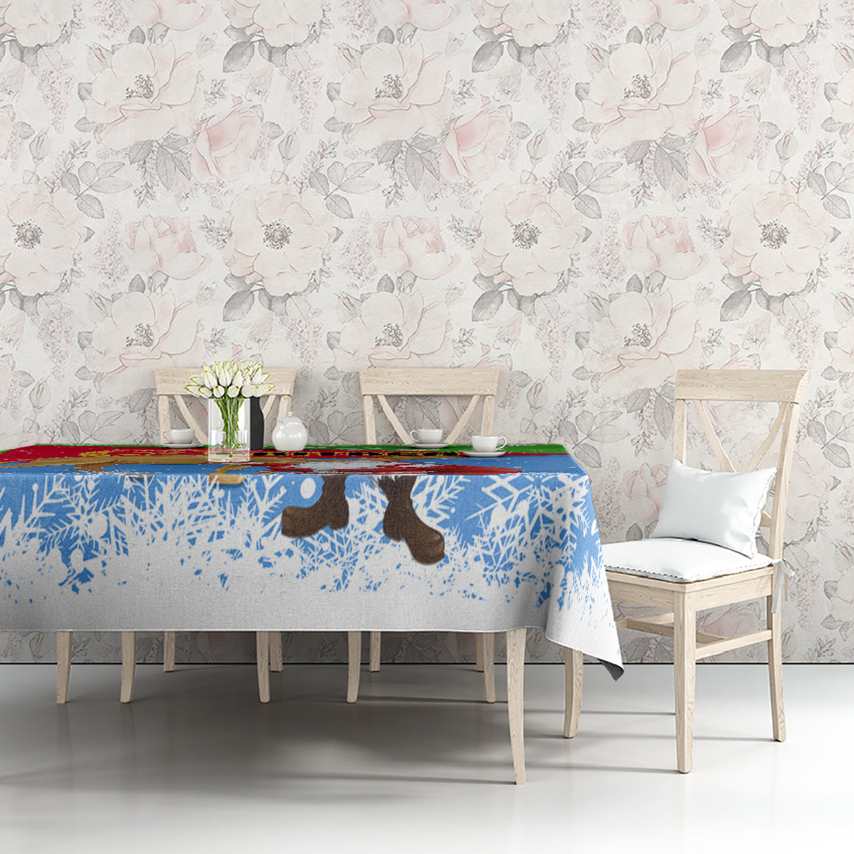 Custom Eritrea Christmas Tablecloth Santa Claus With Dromedary Camel - Wonder Print Shop