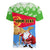 Custom Eritrea Christmas Women V Neck T Shirt Santa Claus With Dromedary Camel - Wonder Print Shop