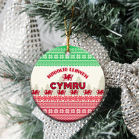 Wales Christmas Ceramic Ornament Nadolig Llawen Welsh Dragon - Wonder Print Shop