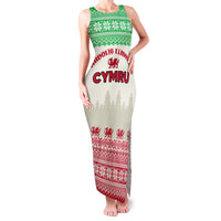 Custom Wales Christmas Family Matching Tank Maxi Dress and Hawaiian Shirt Nadolig Llawen Welsh Dragon - Wonder Print Shop
