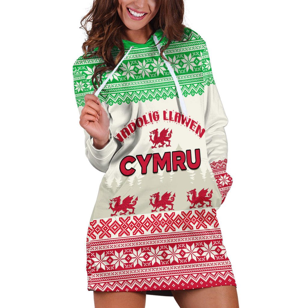 custom-wales-christmas-hoodie-dress-nadolig-llawen-welsh-dragon