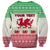 Custom Wales Christmas Sweatshirt Nadolig Llawen Welsh Dragon - Wonder Print Shop