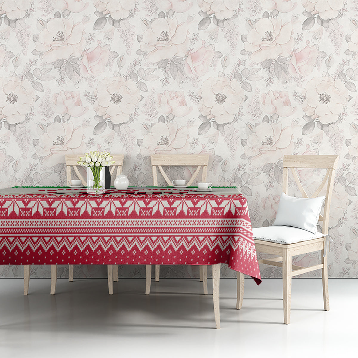 Custom Wales Christmas Tablecloth Nadolig Llawen Welsh Dragon - Wonder Print Shop