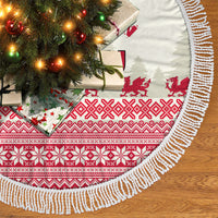 Wales Christmas Tree Skirt Nadolig Llawen Welsh Dragon - Wonder Print Shop