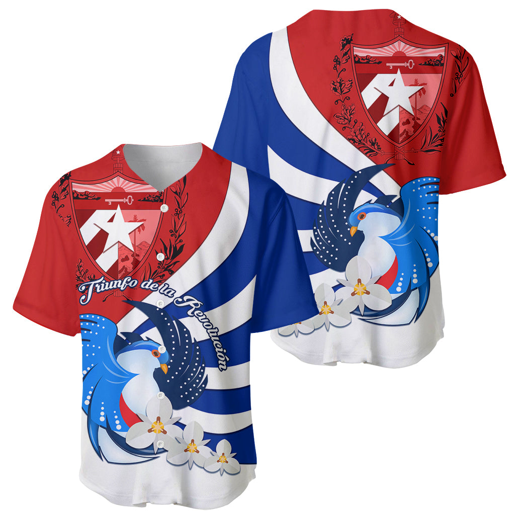 Cuba Liberation Day Baseball Jersey Patria o Muerte Venceremos Tocororo With White Mariposa - Wonder Print Shop