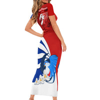 Cuba Liberation Day Family Matching Short Sleeve Bodycon Dress and Hawaiian Shirt Patria o Muerte Venceremos Tocororo With White Mariposa - Wonder Print Shop