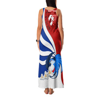 Cuba Liberation Day Family Matching Tank Maxi Dress and Hawaiian Shirt Patria o Muerte Venceremos Tocororo With White Mariposa - Wonder Print Shop