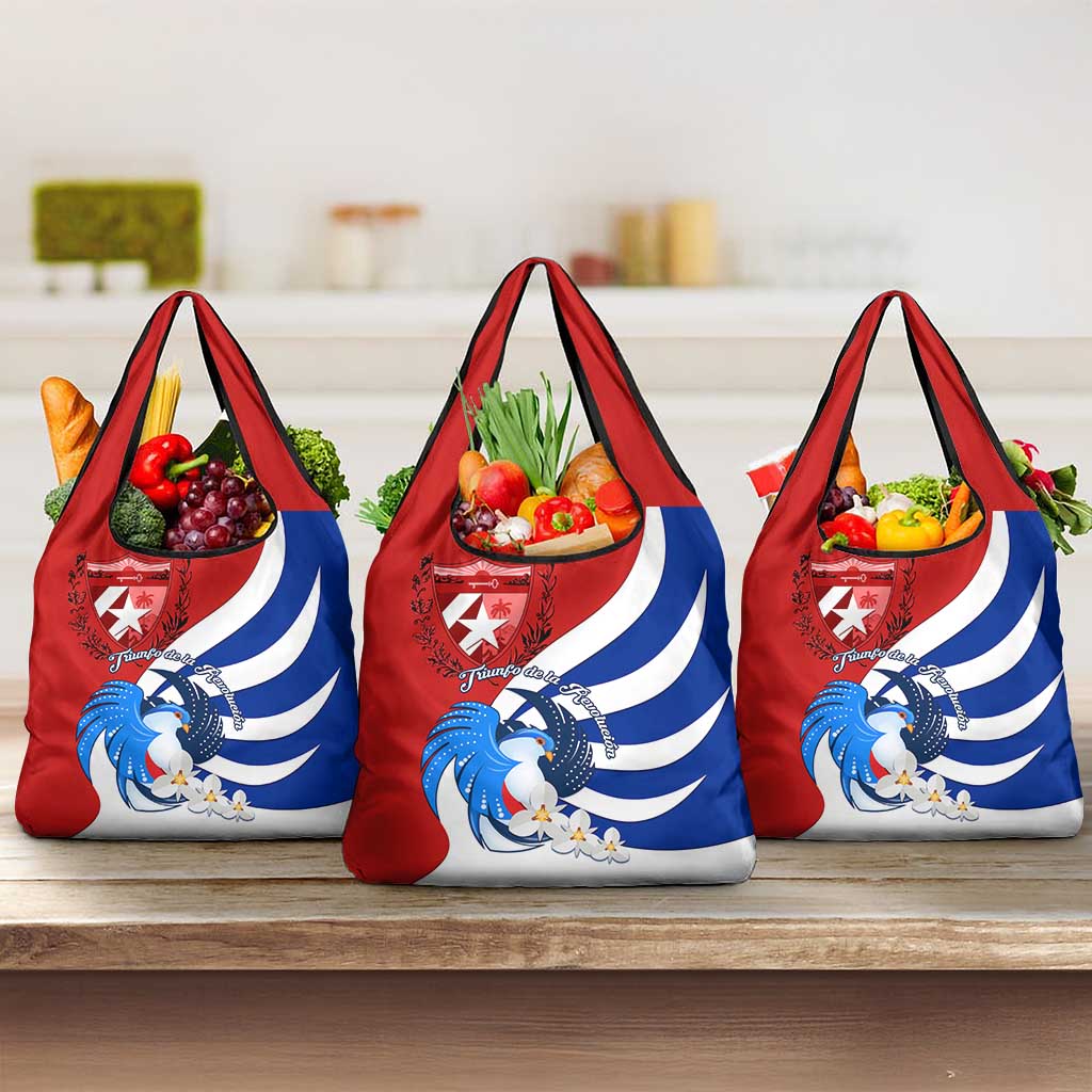 Cuba Liberation Day Grocery Bag Patria o Muerte Venceremos Tocororo With White Mariposa