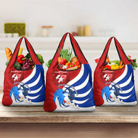 Cuba Liberation Day Grocery Bag Patria o Muerte Venceremos Tocororo With White Mariposa