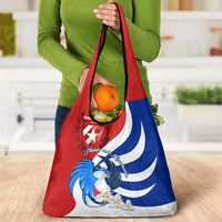 Cuba Liberation Day Grocery Bag Patria o Muerte Venceremos Tocororo With White Mariposa