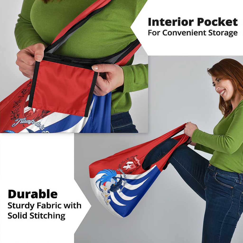 Cuba Liberation Day Grocery Bag Patria o Muerte Venceremos Tocororo With White Mariposa