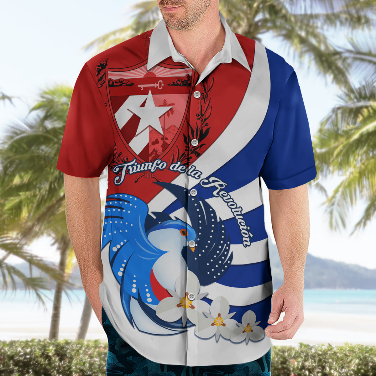 Cuba Liberation Day Hawaiian Shirt Patria o Muerte Venceremos Tocororo With White Mariposa - Wonder Print Shop