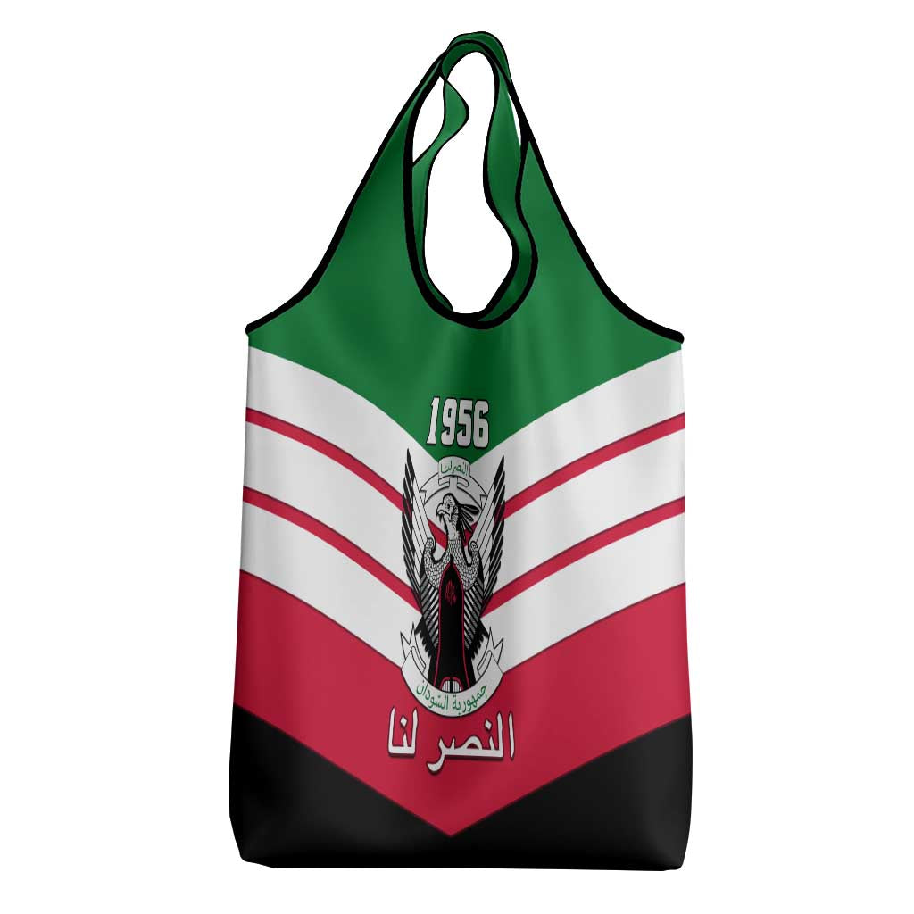 Sudan Independence Day Grocery Bag Sudanese Secretary Bird