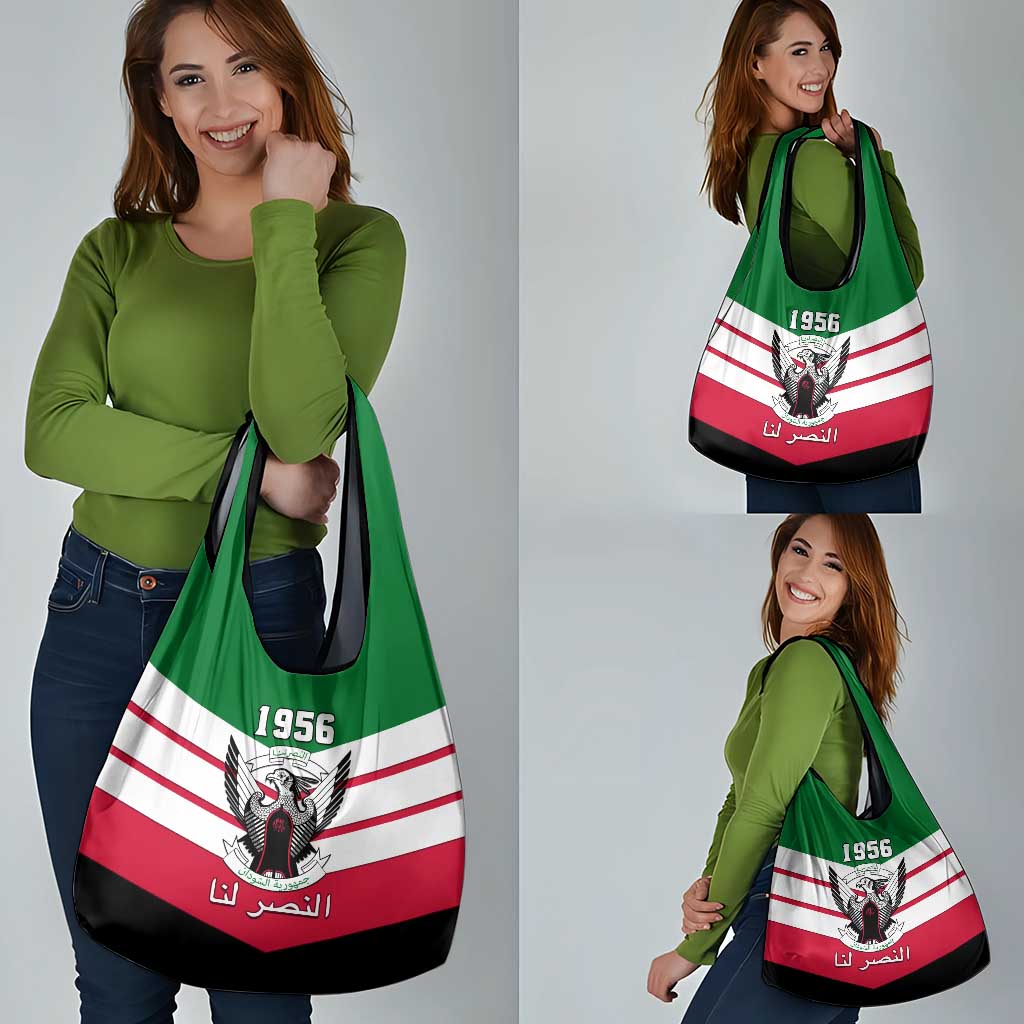 Sudan Independence Day Grocery Bag Sudanese Secretary Bird