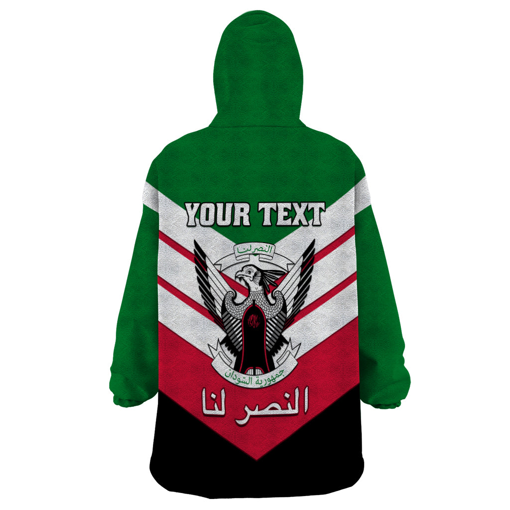 Sudan Independence Day Wearable Blanket Hoodie Sudanese Secretary Bird - Wonder Print Shop