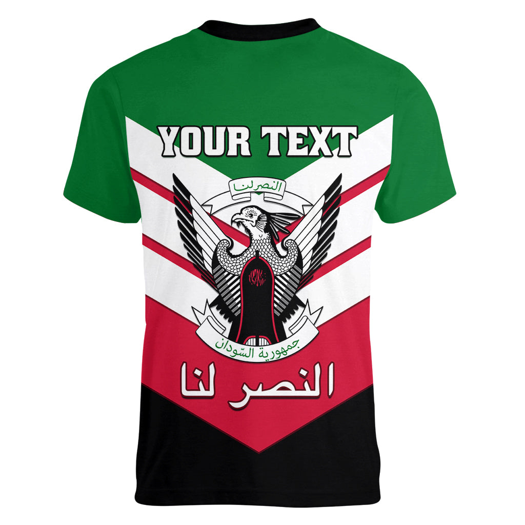 Sudan Independence Day Women V Neck T Shirt Sudanese Secretary Bird - Wonder Print Shop