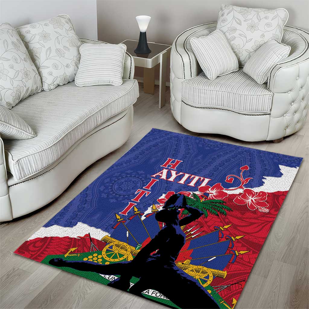 Haiti Le Marron Inconnu Area Rug Dashiki Mix Polynesian Pattern - Wonder Print Shop