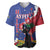 Personalised Haiti Le Marron Inconnu Baseball Jersey Dashiki Mix Polynesian Pattern - Wonder Print Shop
