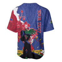 Personalised Haiti Le Marron Inconnu Baseball Jersey Dashiki Mix Polynesian Pattern - Wonder Print Shop