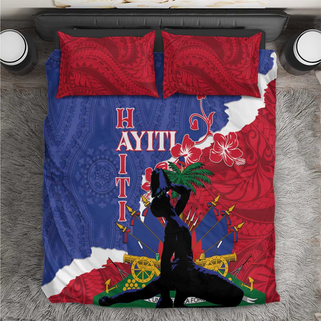 Haiti Le Marron Inconnu Bedding Set Dashiki Mix Polynesian Pattern - Wonder Print Shop