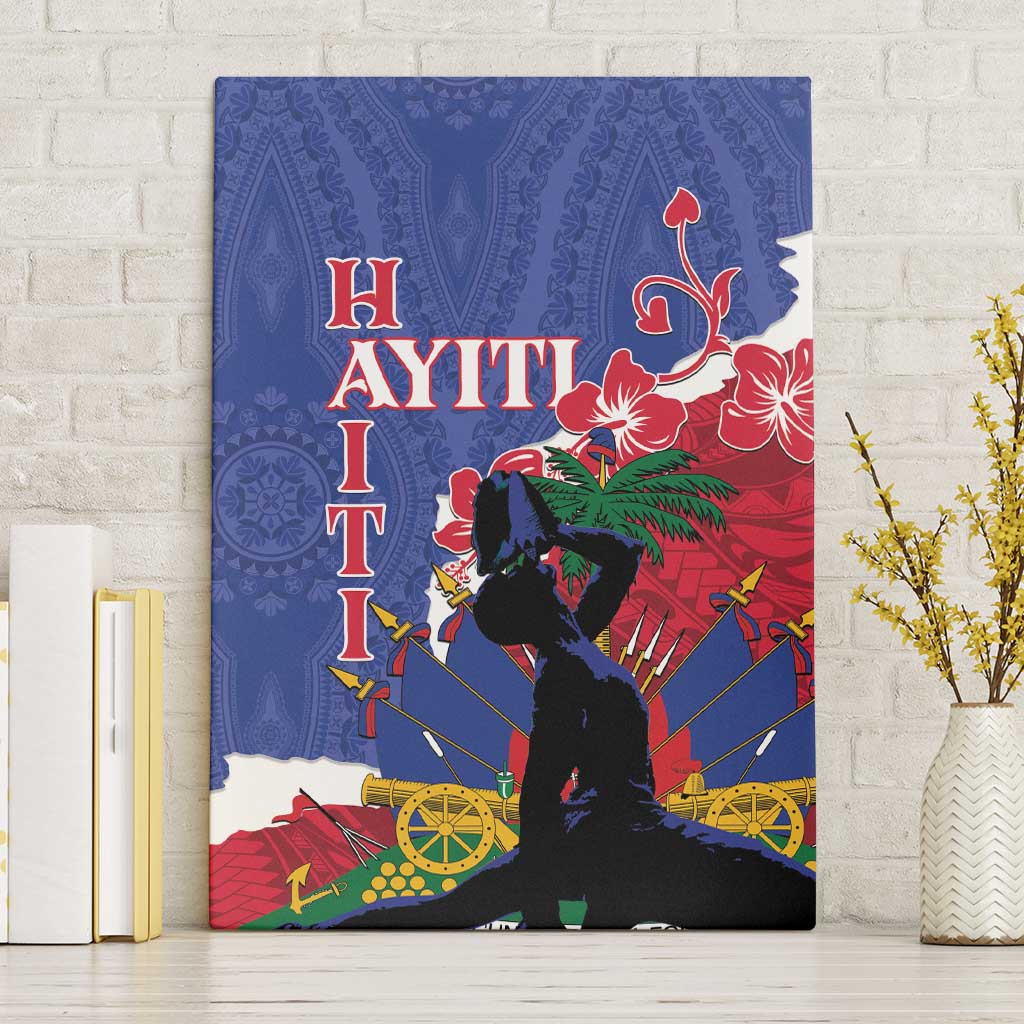 Haiti Le Marron Inconnu Canvas Wall Art Dashiki Mix Polynesian Pattern - Wonder Print Shop