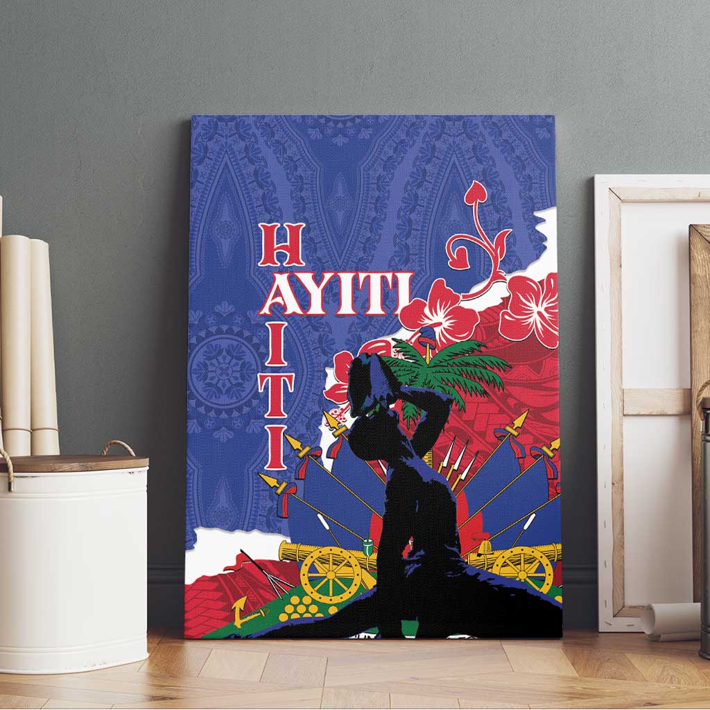 Haiti Le Marron Inconnu Canvas Wall Art Dashiki Mix Polynesian Pattern - Wonder Print Shop