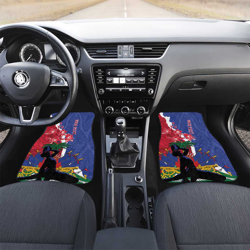 Haiti Le Marron Inconnu Car Mats Dashiki Mix Polynesian Pattern - Wonder Print Shop