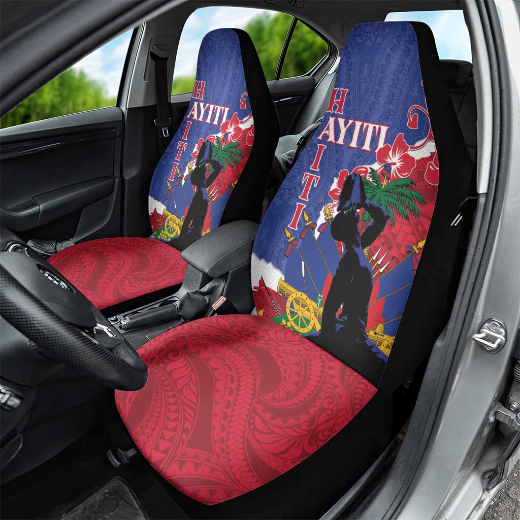 Haiti Le Marron Inconnu Car Seat Cover Dashiki Mix Polynesian Pattern - Wonder Print Shop