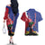 Personalised Haiti Le Marron Inconnu Couples Matching Off The Shoulder Long Sleeve Dress and Hawaiian Shirt Dashiki Mix Polynesian Pattern - Wonder Print Shop