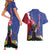 Personalised Haiti Le Marron Inconnu Couples Matching Short Sleeve Bodycon Dress and Hawaiian Shirt Dashiki Mix Polynesian Pattern - Wonder Print Shop