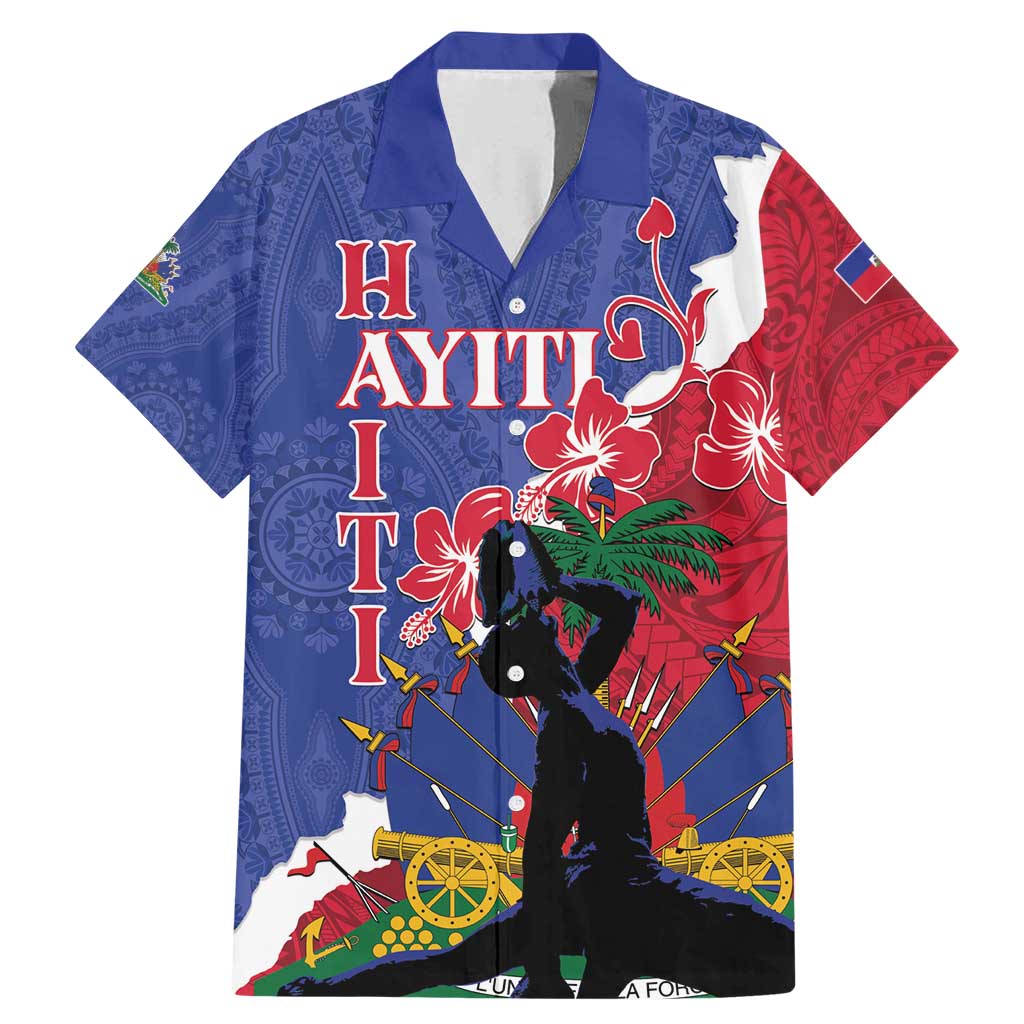 Personalised Haiti Le Marron Inconnu Family Matching Mermaid Dress and Hawaiian Shirt Dashiki Mix Polynesian Pattern - Wonder Print Shop