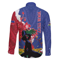 Personalised Haiti Le Marron Inconnu Family Matching Mermaid Dress and Hawaiian Shirt Dashiki Mix Polynesian Pattern - Wonder Print Shop