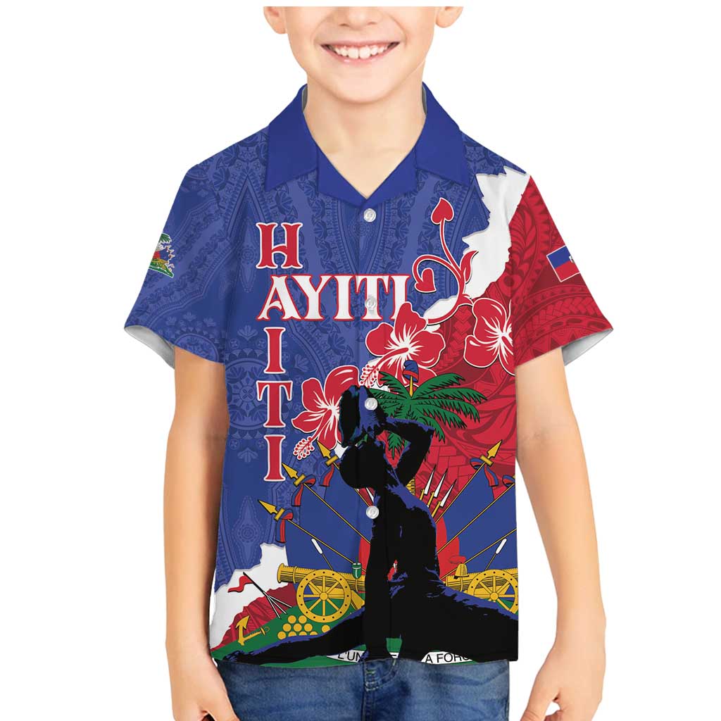 Personalised Haiti Le Marron Inconnu Family Matching Mermaid Dress and Hawaiian Shirt Dashiki Mix Polynesian Pattern - Wonder Print Shop