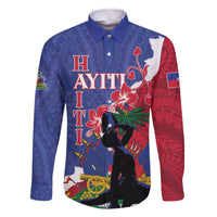 Personalised Haiti Le Marron Inconnu Family Matching Off The Shoulder Long Sleeve Dress and Hawaiian Shirt Dashiki Mix Polynesian Pattern - Wonder Print Shop