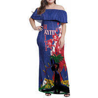 Personalised Haiti Le Marron Inconnu Family Matching Off Shoulder Maxi Dress and Hawaiian Shirt Dashiki Mix Polynesian Pattern - Wonder Print Shop