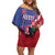 Personalised Haiti Le Marron Inconnu Family Matching Off Shoulder Short Dress and Hawaiian Shirt Dashiki Mix Polynesian Pattern - Wonder Print Shop