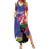 Personalised Haiti Le Marron Inconnu Family Matching Summer Maxi Dress and Hawaiian Shirt Dashiki Mix Polynesian Pattern - Wonder Print Shop