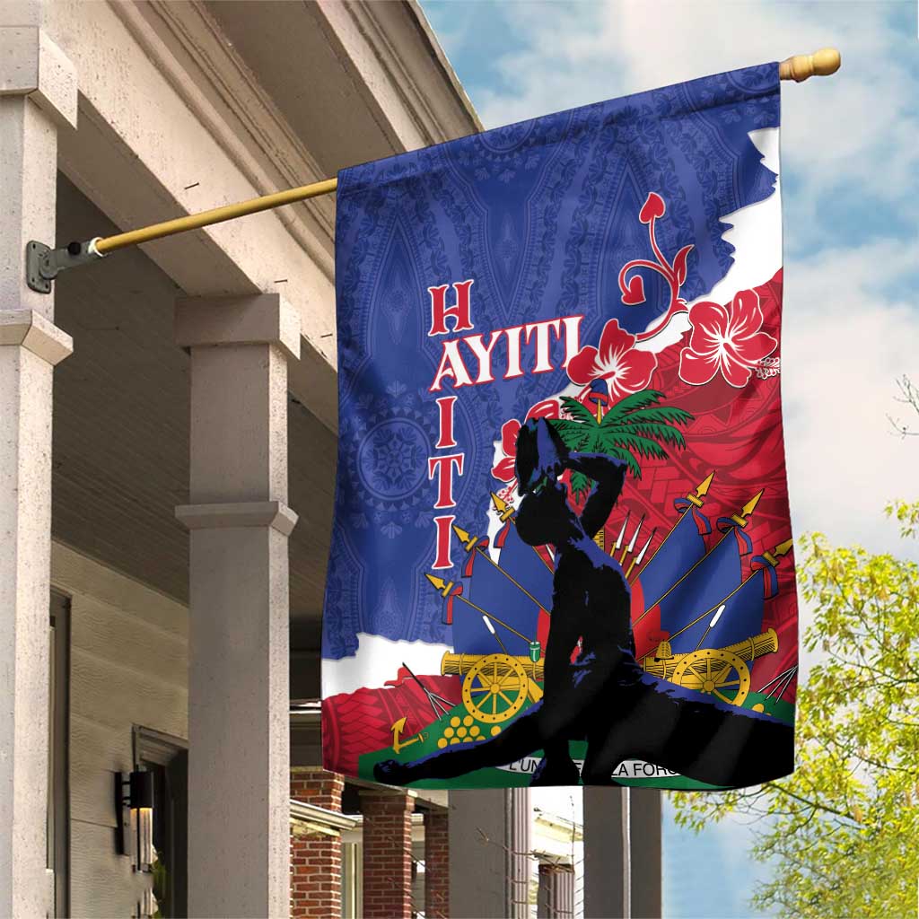 Haiti Le Marron Inconnu Garden Flag Dashiki Mix Polynesian Pattern - Wonder Print Shop