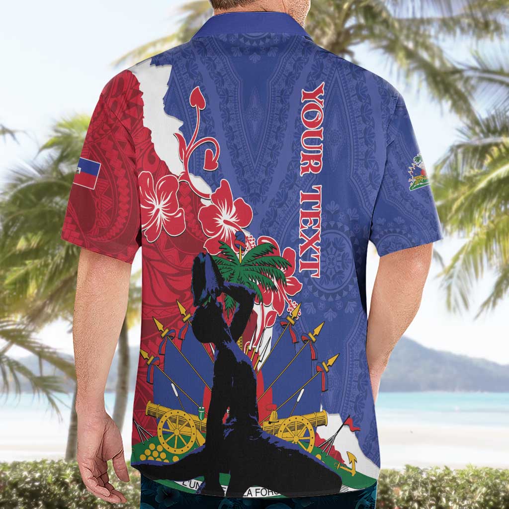 Personalised Haiti Le Marron Inconnu Hawaiian Shirt Dashiki Mix Polynesian Pattern - Wonder Print Shop