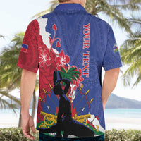 Personalised Haiti Le Marron Inconnu Hawaiian Shirt Dashiki Mix Polynesian Pattern - Wonder Print Shop