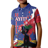 Personalised Haiti Le Marron Inconnu Kid Polo Shirt Dashiki Mix Polynesian Pattern - Wonder Print Shop
