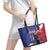 Haiti Le Marron Inconnu Leather Tote Bag Dashiki Mix Polynesian Pattern - Wonder Print Shop